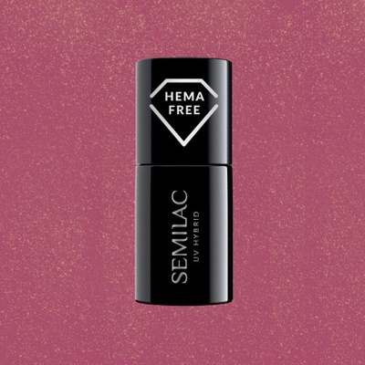 SEMILAC 377 Shimmer Stone Ruby Hybridní lak Lesklý Brokat 7 ml