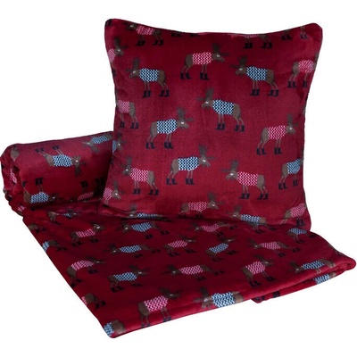SCANquilt pléd DELI losíci červenohnědá střední 150x200