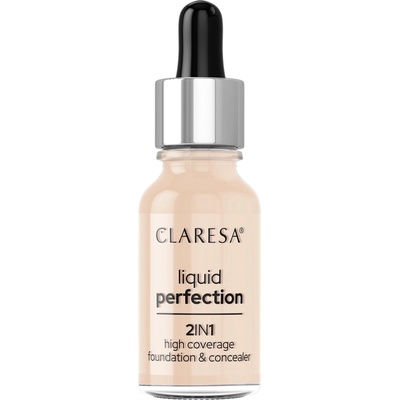 Claresa Liquid Perfection Korektor a krycí make-up 2v1 102 Warm Medium 18 g