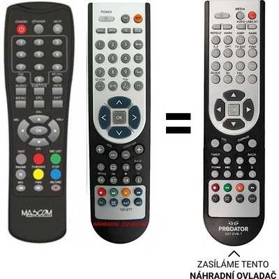 Dálkový ovladač Predátor Mascom MC550T, GoGEN DVB-T137TU – Hledejceny.cz