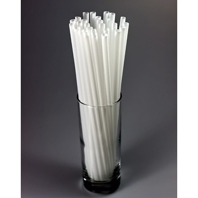Trinkhalme Jumbo bílé PP 250 x 8 mm 150 ks