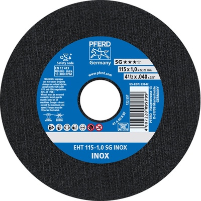 Pferd rezný kotúč 115 x 1,0 x 22,23 mm 61340416