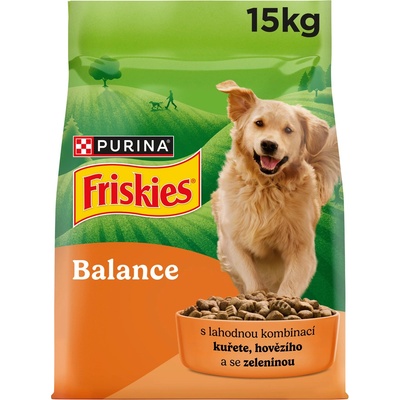 Friskies Adult Dog Balance s kuřecím a zeleninou 15 kg
