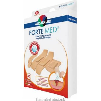 FORTE Med Náplasti pevné voděodolné 5 velikostí 40 ks