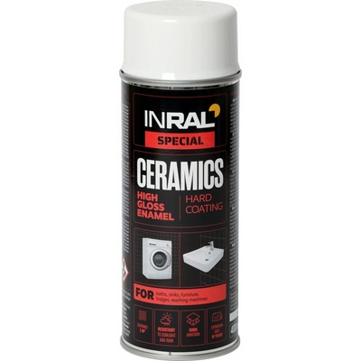 TEGRA INRAL email na keramiku v spreji 400 ml – biely lesklý
