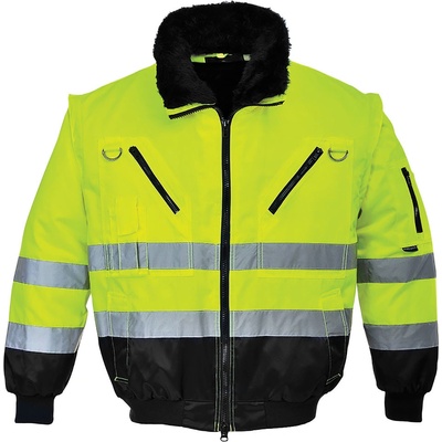 Portwest PJ50 Hi Vis Pilot bunda 3 v 1 žltá čierna