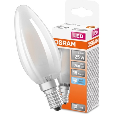 Osram LED žiarovka E14 B35 2,5W = 25W 250lm 4000lm Neutrálne 300° vlákno STAR