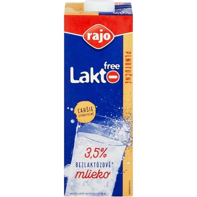 Rajo Trvanlivé bezlaktózové mlieko plnotučné 3,5% 1l