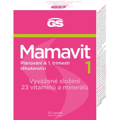 GS Mamavit 1 Plánování a 1.trimestr 30 tablet – Hledejceny.cz