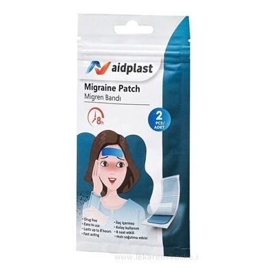 Victoreks Health Products Ltd. Aidplast náplast na migrény 2 kusy