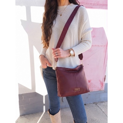 Peterson Bordová crossbody kabelka s deleným vnútrom Elegantná a praktická