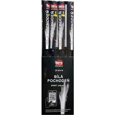 Tarra pyrotechnik Bengálský oheň BÍLÁ POCHODEŇ- 4 ks