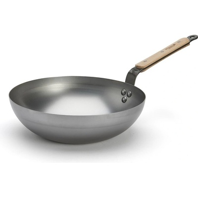 de Buyer Ocelová pánev WOK MINERAL B BOIS 28cm 3,7l