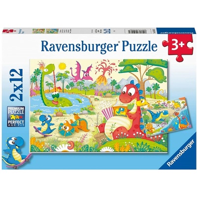 RAVENSBURGER Oblíbení dinosauři 2x12 dílků