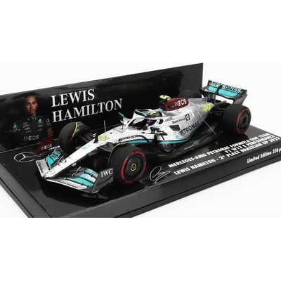 Minichamps Mercedes gp F1 W13e Team Mercedesamg Petronas F1 N 44 2nd Brazilian Gp 2022 Lewis Hamilton Silver Green 1:43