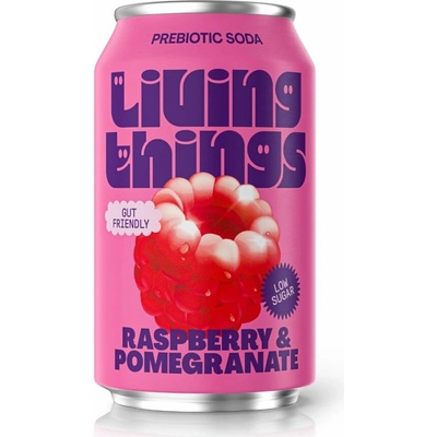 Living Things Soda malina a granátové jablko 330 ml