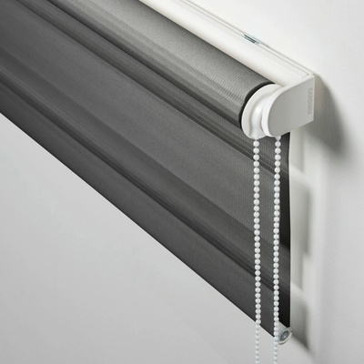 Gardinia Dvojitá roleta EasyFix s montážní lištou 45 x 150 cm antracitová