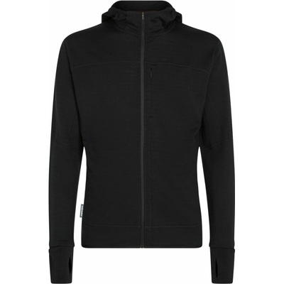 Icebreaker Merino 200 Realfleece Descender LS Half Zip jet hthr/black/cb