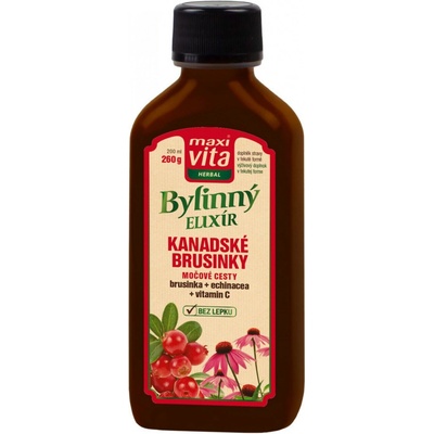 MaxiVita Herbal Bylinný sirup Kanadské Brusnice 200 ml