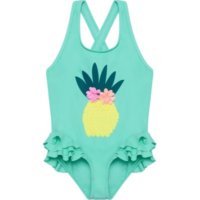 Color Kids Swimsuit W. Application-8714-Cabbage Zelená