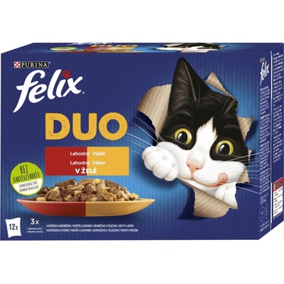Felix Fantastic DUO pre mačky výber v želé 12 x 85 g