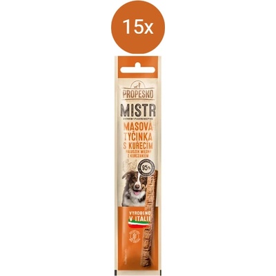 Propesko Mistr snack masová tyčinka s kuřecím 15 x 10 g