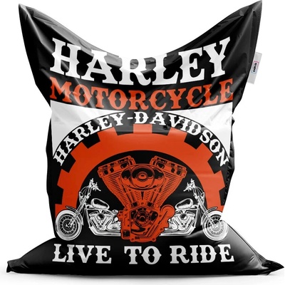 Sablio Sedací vak Harley-Davidson Live to ride 150x100 cm