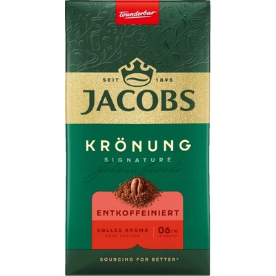 Jacobs Kronung Signature bez kofeínu mletá 0,5 kg