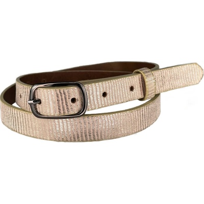 Penny Belts kožený opasek 20-203-605 zlatý