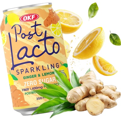 OKF PostLacto Zero Sugar Ginger Lemon Sparkling Drink 350 ml