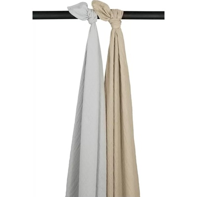 Meyco Mušelínové Light grey/sand 2 ks