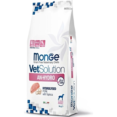 MONGE VetSolution An-Hydro Hydrolyzovanými Bravčovými Proteínmi 9 kg