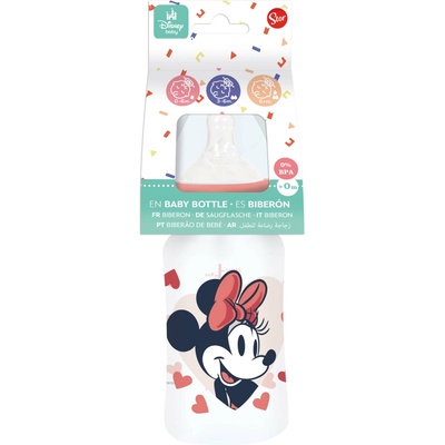 Stor kojenecká láhev Minnie Mouse s antikolikovým systémem 240ml 10702
