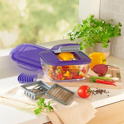 Die moderne Hausfrau Multifunkčný krájač Nicer Dicer Chef, 9-dielna sada š 25 × v 16,5 cm