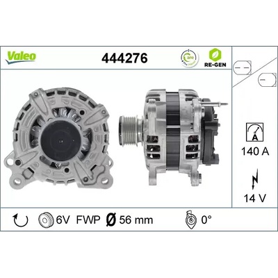 VALEO Alternátor VALEO RE-GEN REMANUFACTURED VA 444276