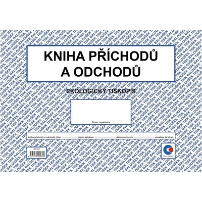 Baloušek tisk ET372 Kniha příchodů a odchodů A4, 40str. – Hledejceny.cz