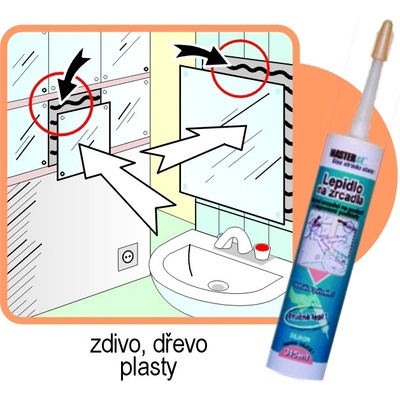 MASTERSIL lepidlo na zrkadlá 315g