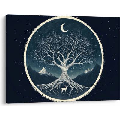 Obraz - Magický strom s jelenem II., jednodílný 70x50 cm