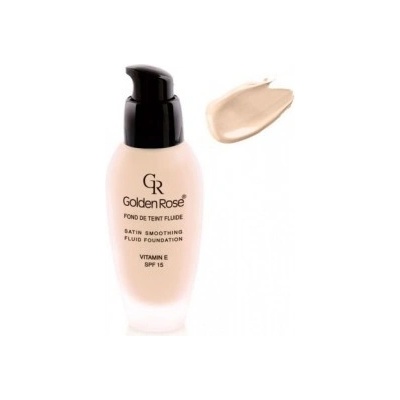 Golden rose Make-up SATIN smoothing SPF15 dlouhotrvající sklo-pumpa 26 34 ml