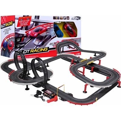 iMex Toys Největší autodráha GIGANT se zatáčkami 1420 cm