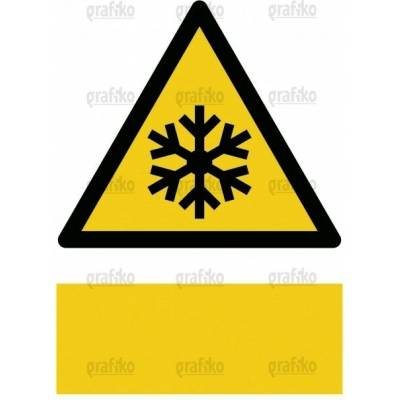Grafiko | Nebezpečí omrznutí - Text obrázku (tabulka s vlastním textem), Materiál Hliník, Rozměr 297x210mm