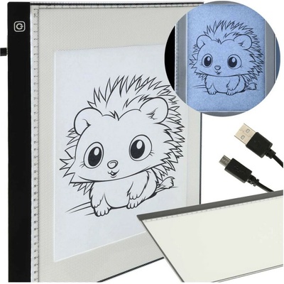 Podsvietená tabuľa na kreslenie A4 Kresárska doska Grafický LED tablet