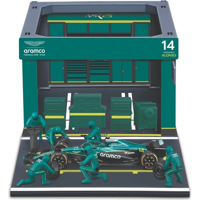 BBURAGO Model auta F1 Pit Pass (Aston Martin AMR25 č. 14 Alonso 1:43