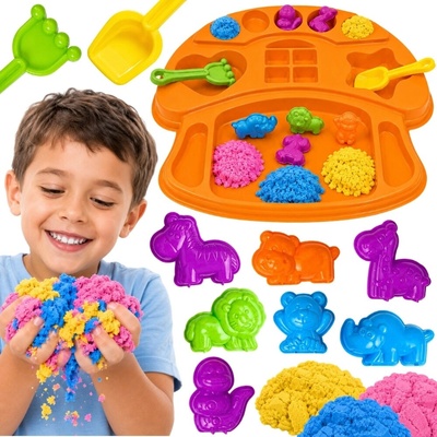 Woopie Sada Kinetický Písek Hmota Formičky Zvířátka 3+