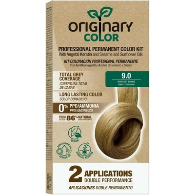 Herbatica Profesionální sada na barvení vlasů s keratinem a rostlinnými oleji Originary Color Barva: Velmi světlá blond 9/0