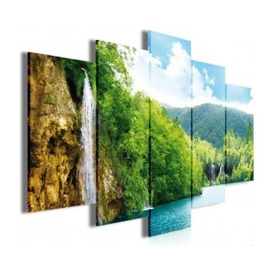 Obraz na plátne viacdielny - OB3453 - Vodopád 100cm x 60cm - S17