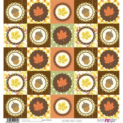 Rýžový papír SCRAP PODZIMNÍ LESNÍ LISTY - Rice Paper SCRAP AUTUMN FOREST LEAVES