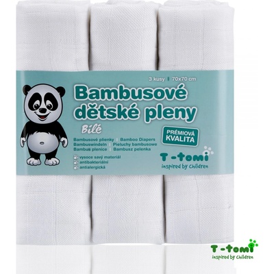 T-tomi Bambusové BIO sadabílé 3 ks