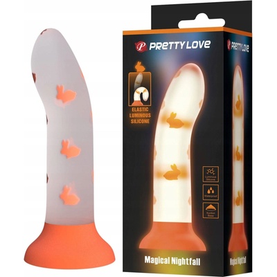 Pretty Love Magical Nightfall Dildo Without Vibration Luminous Orange