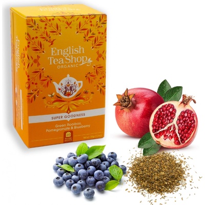 English Tea Shop Zelený rooibos granát jablko a borůvka 20 ks